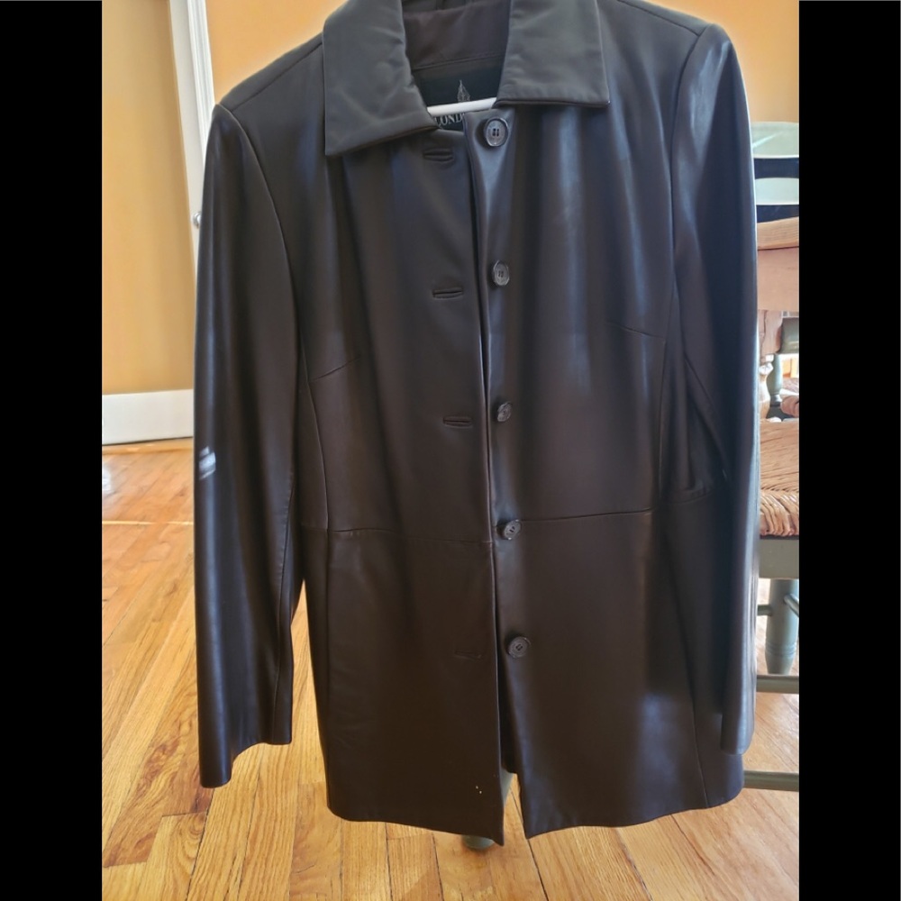 Brown London Fog Leather Jacket-Small-Like New